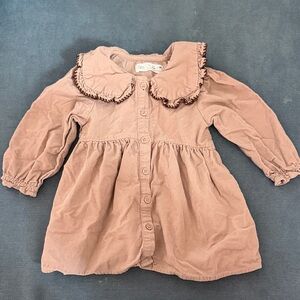 Zara Pink Button-Down Kids Dress